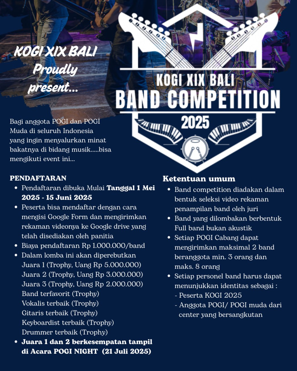 KOGI XIX BALI BAND COMPETITION